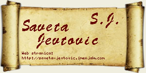 Saveta Jevtović vizit kartica